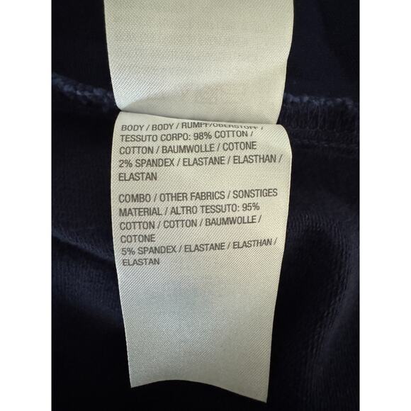 Belle by Kim Gravel Twill Front Knit Back Nautical Jacket Twilight Navy Large - Picture 12 of 14